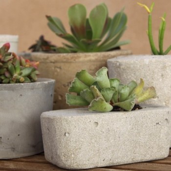 pots de fleurs en ciment DIY