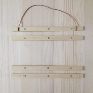 DIY cadre affiche vintage baguettes bois à suspendre
