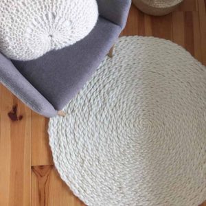 DIY tapis en laine XXL chunky knit sans tricoter
