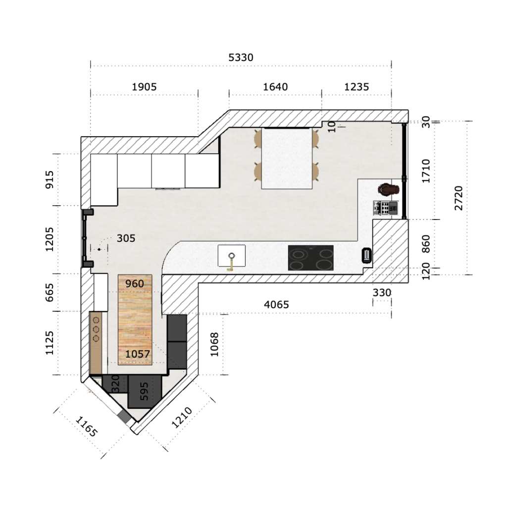 Plans cotés cuisine