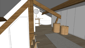 Vue 3D de la salle de bain