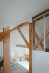 Vue sur la verrière et l'espace couchage