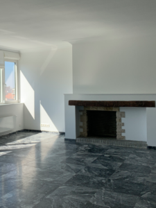 Séjour après réalisation - vue sur la cheminée