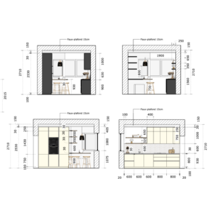 Plans cotés cuisine