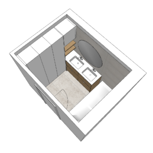 Vue 3D salle de bain