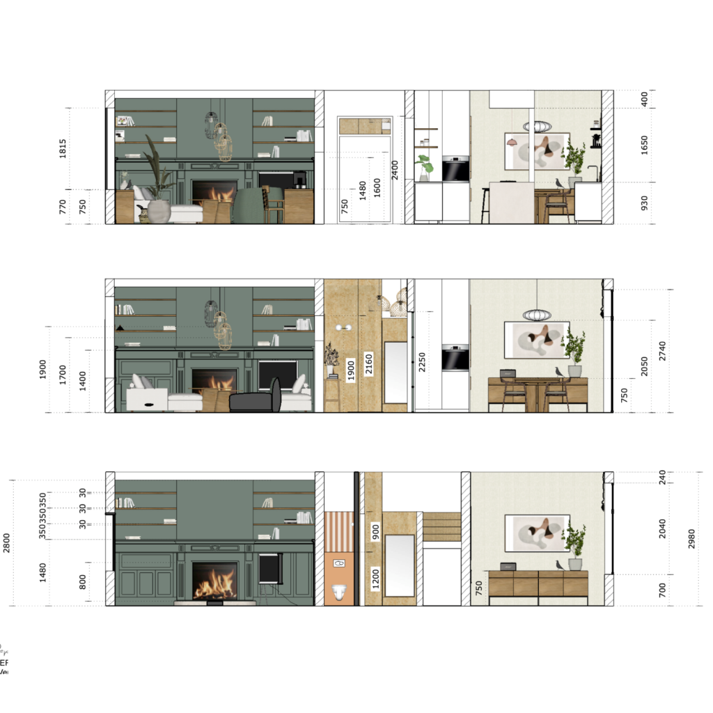 Plans cotés étage