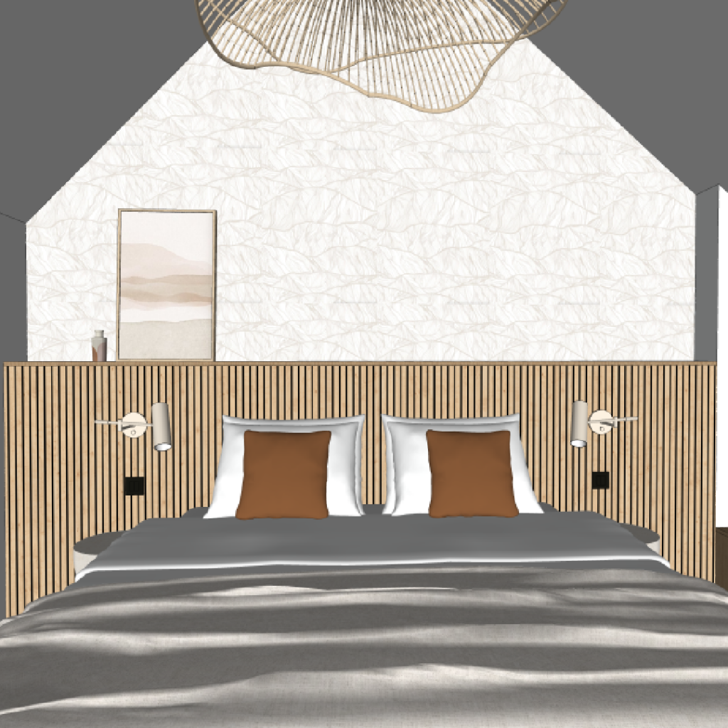 Vue 3D de la chambre