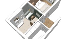 Vue 3D salle de bain